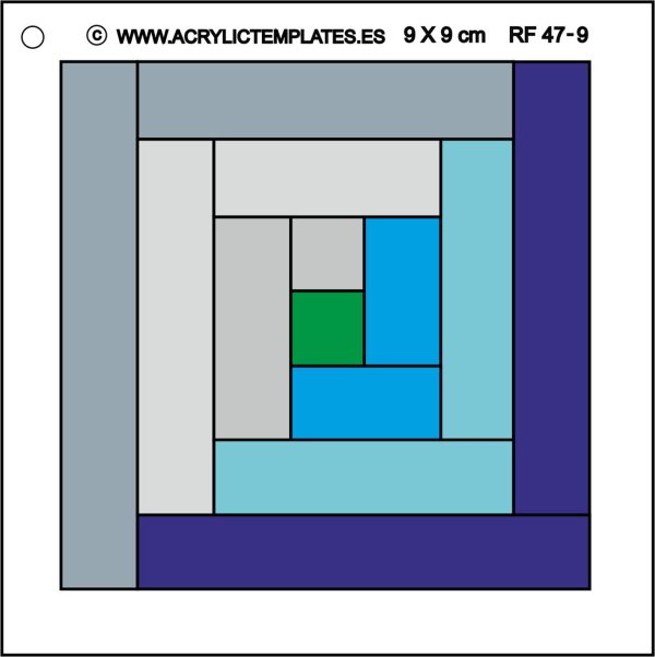 PLANTILLA ACRILICA LOG CABIN TRADICIONAL 9X9CM